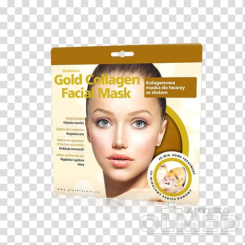 Facial Collagen Face Mask Gold, Face transparent background PNG clipart