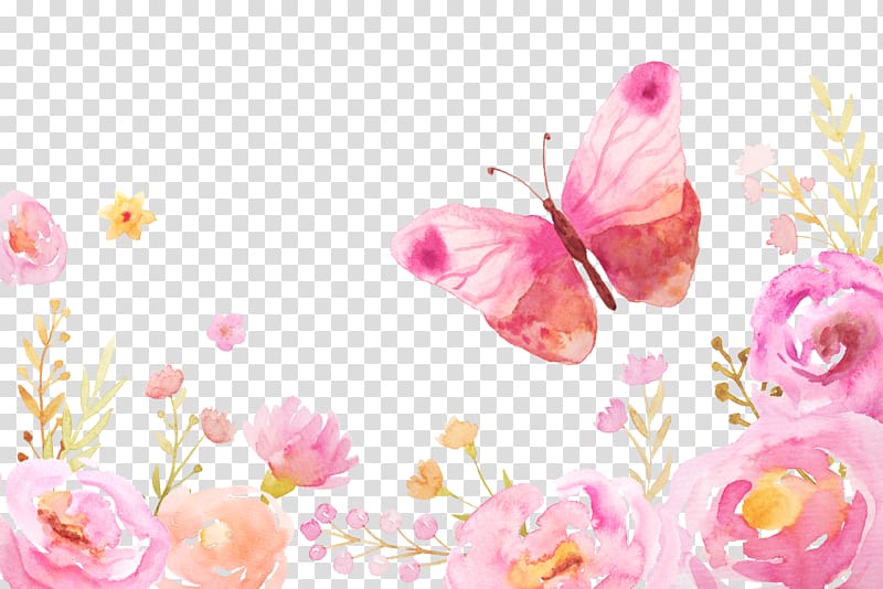 butterfly flowers fly transparent background PNG clipart
