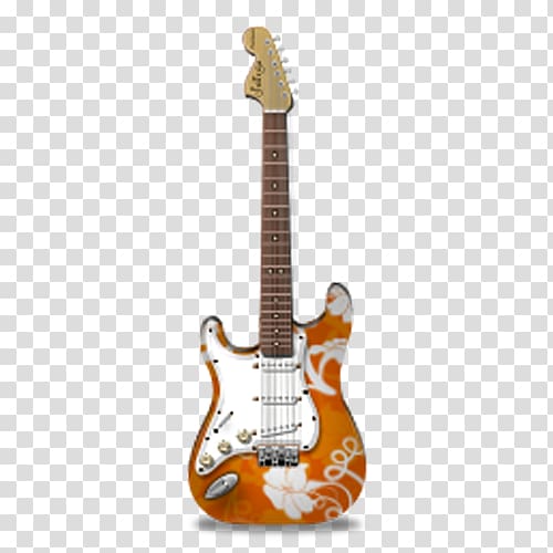 Fender Stratocaster Electric guitar Icon, Red electric guitar transparent background PNG clipart