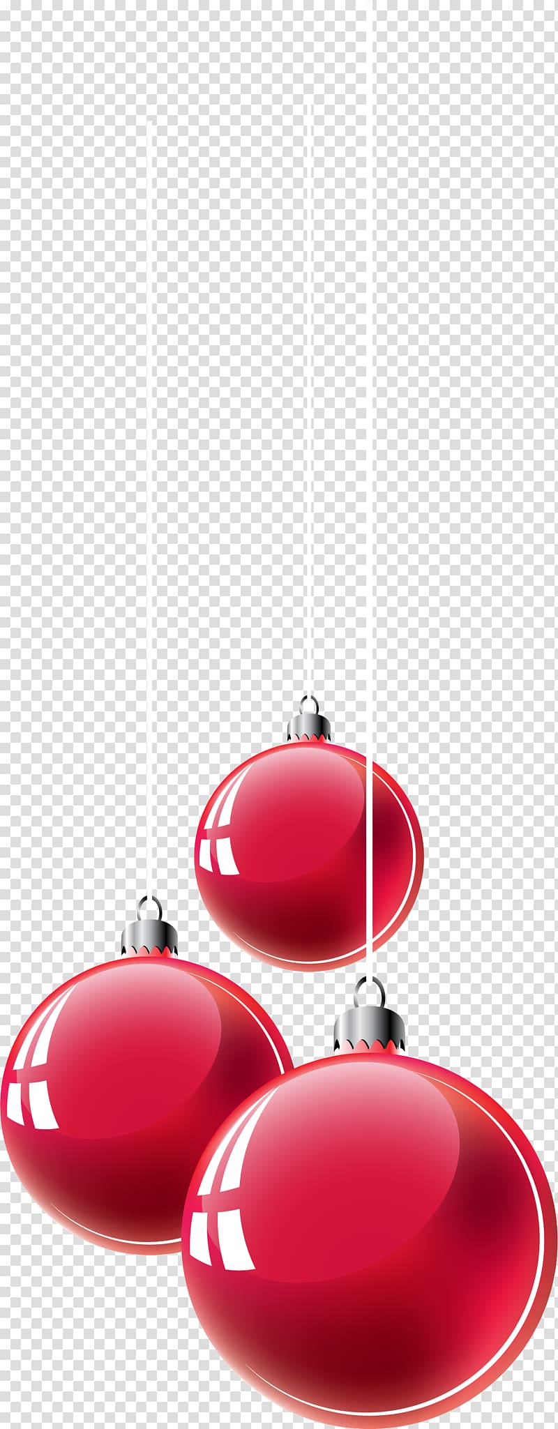 Red Christmas ornament, Simple red ball transparent background PNG clipart