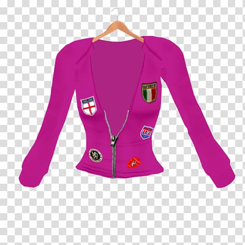 Sleeve Pink Jacket Softshell Blue, jacket transparent background PNG clipart