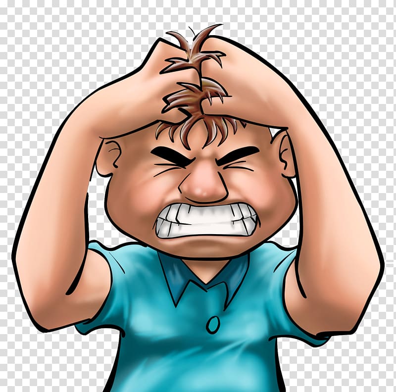 frustrated kid clipart