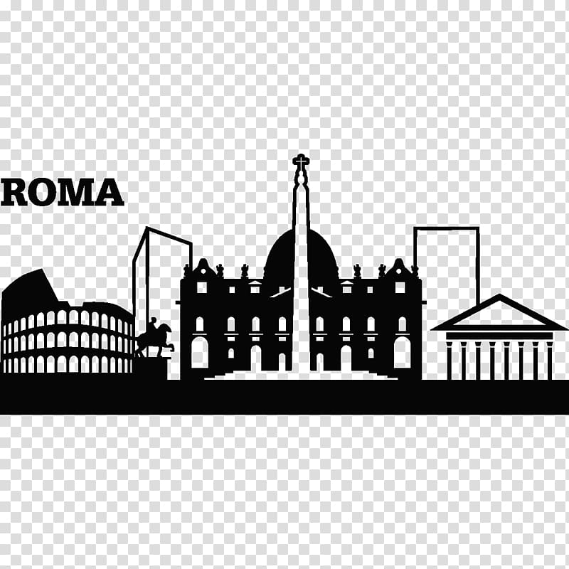 Rome Logo graphics Illustration , gotham city skyline transparent background PNG clipart