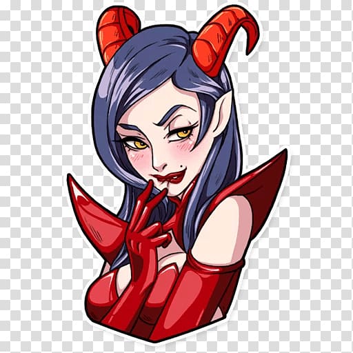 Telegram Devil Sticker Chort, devil transparent background PNG clipart