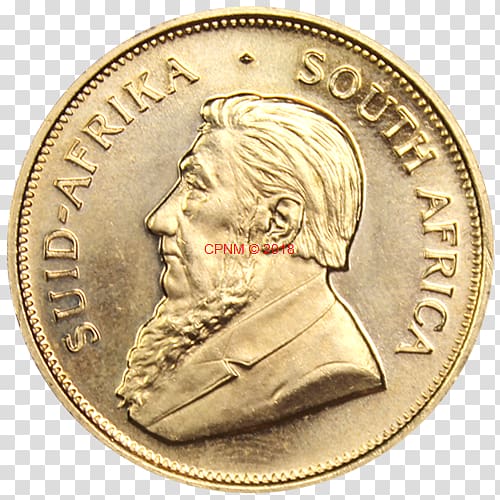 Gold coin Krugerrand Silver, gold transparent background PNG clipart