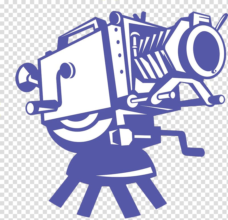 graphic film Movie camera Film director , Hand-painted blue vintage retro film camera assignment transparent background PNG clipart