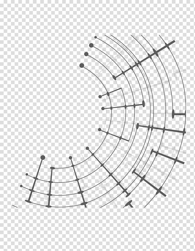 Technology Euclidean Grid, Gray technology grid background, half round gray illustration transparent background PNG clipart