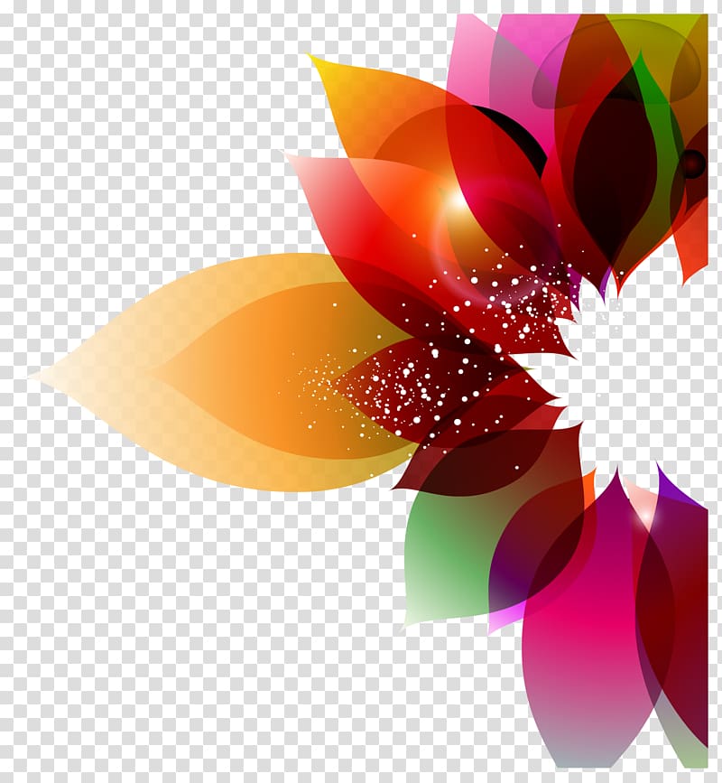 Color Flower Abstract Art Floral Design Colorful Background