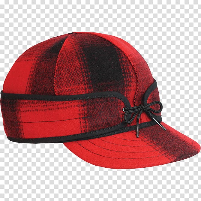 Stormy Kromer cap Hat Wool Upper Peninsula of Michigan, red and black plaid coat transparent background PNG clipart