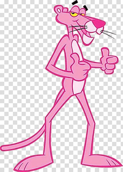 Pink Panther illustration, Pink Panther Thumbs Up transparent background PNG clipart