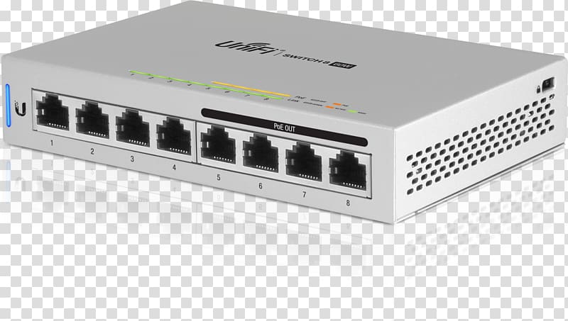 Ubiquiti UniFi Switch Network switch Gigabit Ethernet Ubiquiti Networks Power over Ethernet, others transparent background PNG clipart