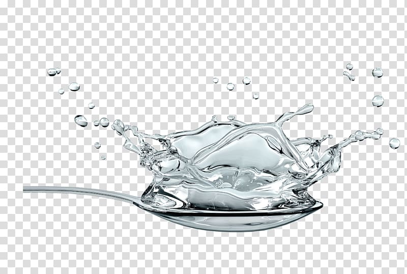 Water softening Spoon Drop, A spoon of water transparent background PNG clipart