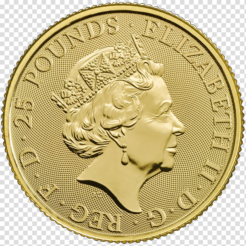 United Kingdom The Queen's Beasts Bullion coin Gold coin, united kingdom transparent background PNG clipart