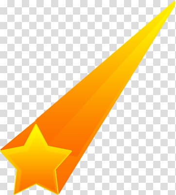 yellow star illustration, Orange Shooting Star transparent background PNG clipart