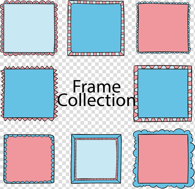 ArtWorks, Color hand-painted square frame transparent background PNG clipart