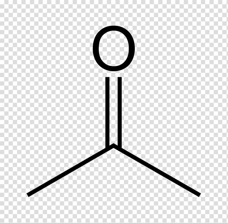 Acetone Skeletal formula Carbonyl group Structure Ketone, skeletal transparent background PNG clipart