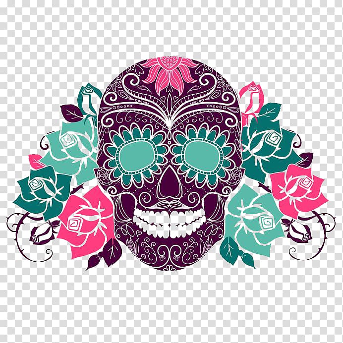 Calavera Day of the Dead Human skull symbolism Death, 5 De Mayo transparent background PNG clipart