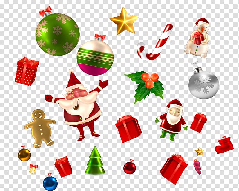 Santa Claus Christmas Gift Computer file, Santa and bells transparent background PNG clipart