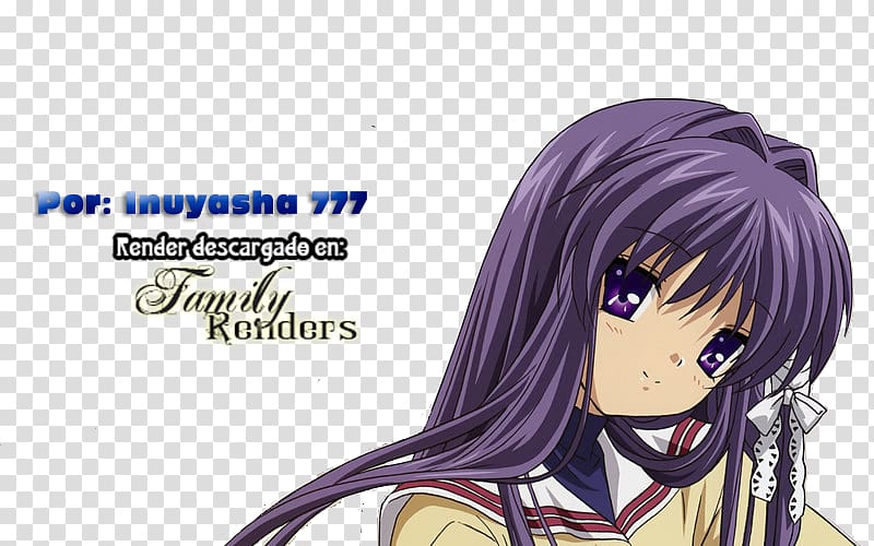 Clannad Tomoya Okazaki Nagisa Furukawa Anime Music, Nagisa, purple, black  Hair, manga png