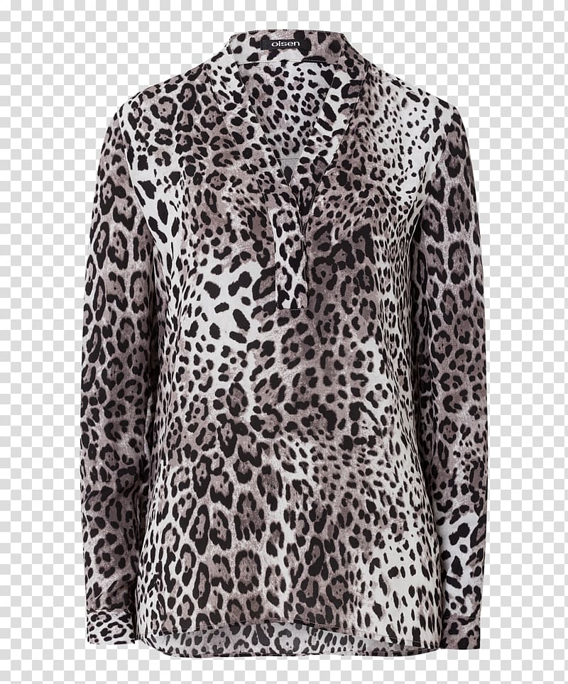 Cardigan Blouse Sleeve Sweater Jersey, leopard pattern transparent background PNG clipart
