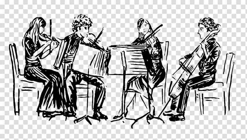 String quartet String Instruments Music, music and comics transparent background PNG clipart