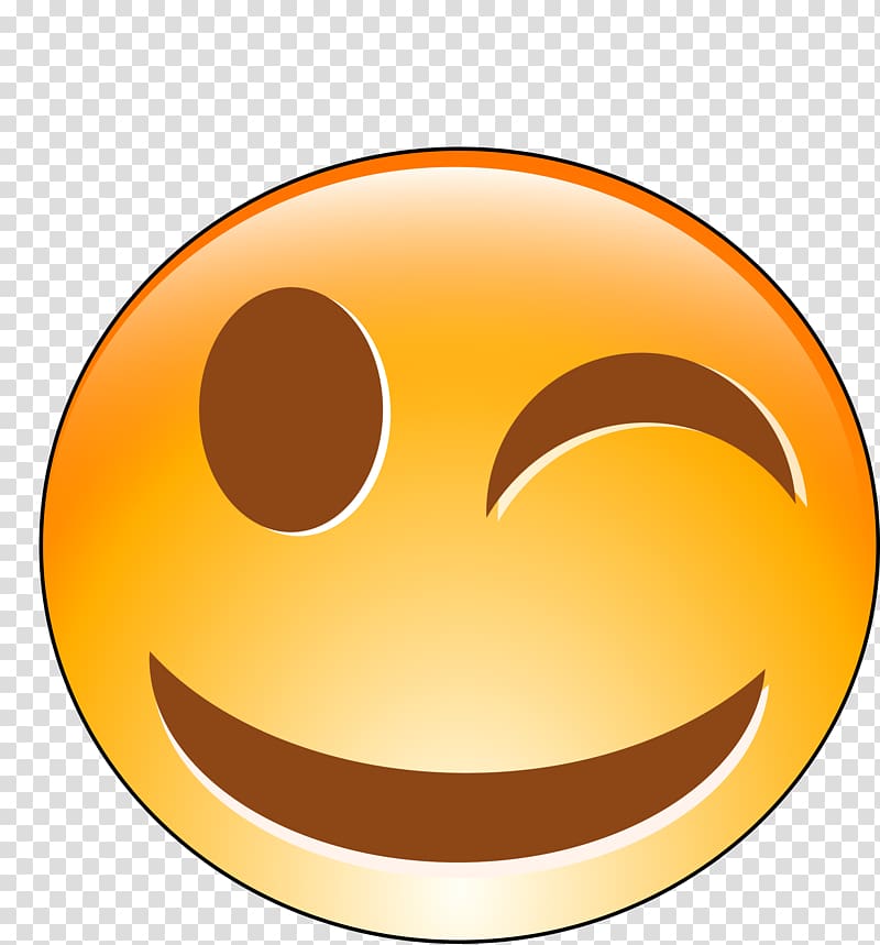 Wink Blinking Eye Smiley , smiley transparent background PNG clipart