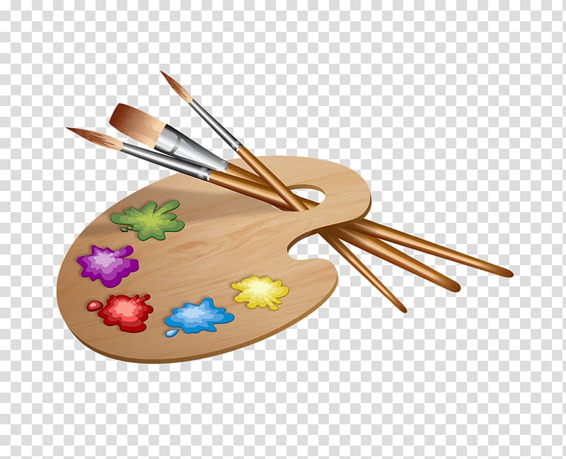 Painting Palette Brush, palette transparent background PNG clipart