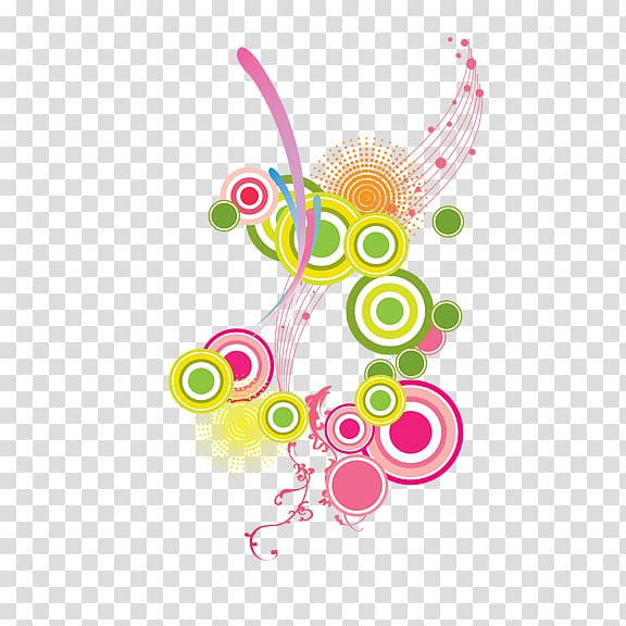round green and pink , Colored circles shading transparent background PNG clipart
