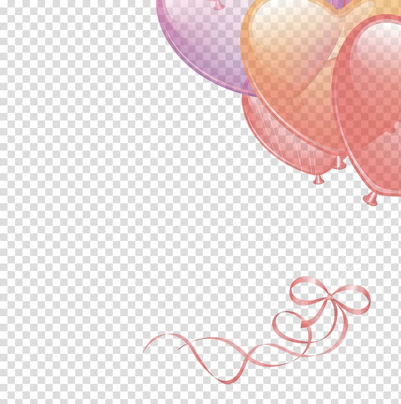 multicolored balloons , Circle Pink , Balloon flying ribbon element transparent background PNG clipart
