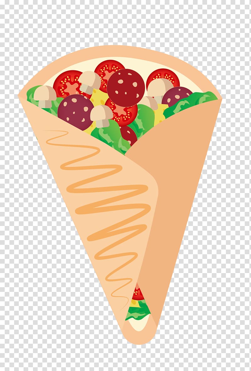 food illustration, Ice cream Crêpe Pancake Dessert, Crepe transparent background PNG clipart