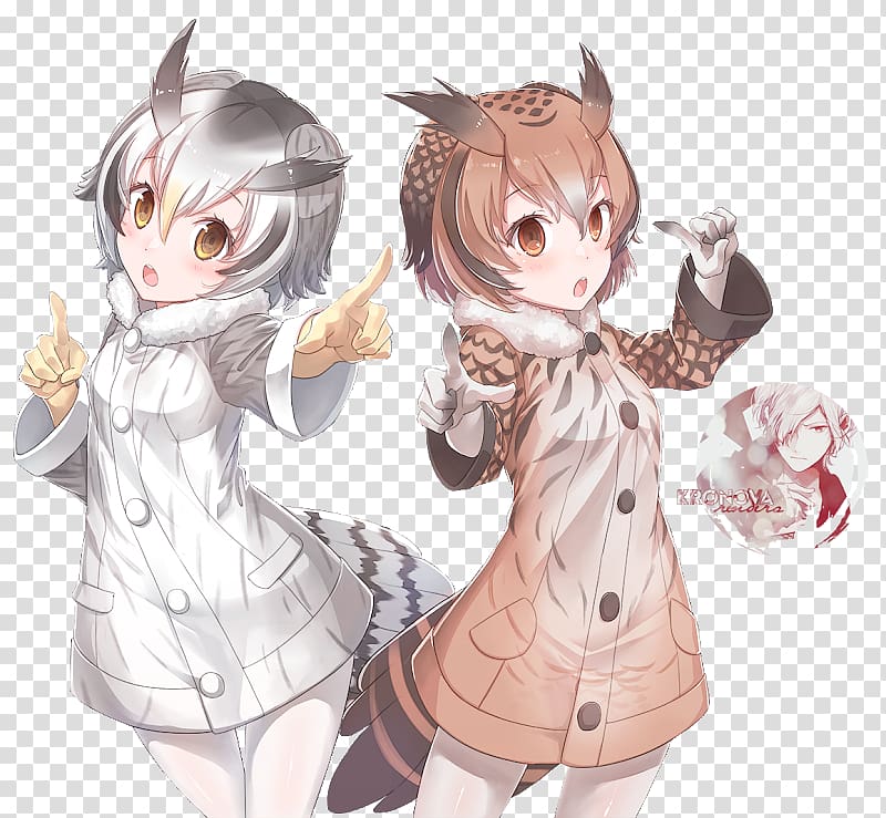 Kemono Friends Northern white-faced owl Anime Eurasian eagle-owl, others transparent background PNG clipart