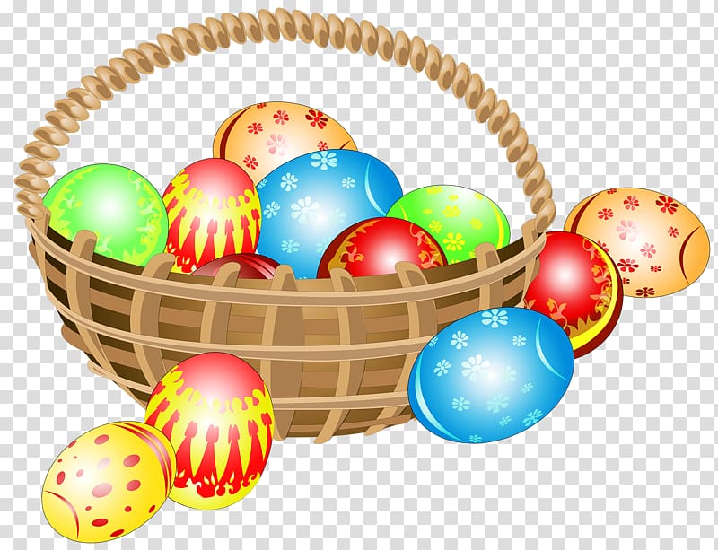 Poster Easter egg, A basket of eggs transparent background PNG clipart