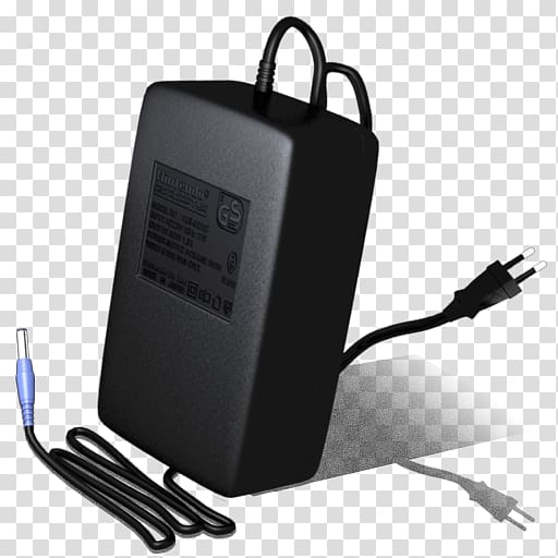 black AC adapter illustration, electronics accessory ac adapter electronic device power supply, Transformer transparent background PNG clipart