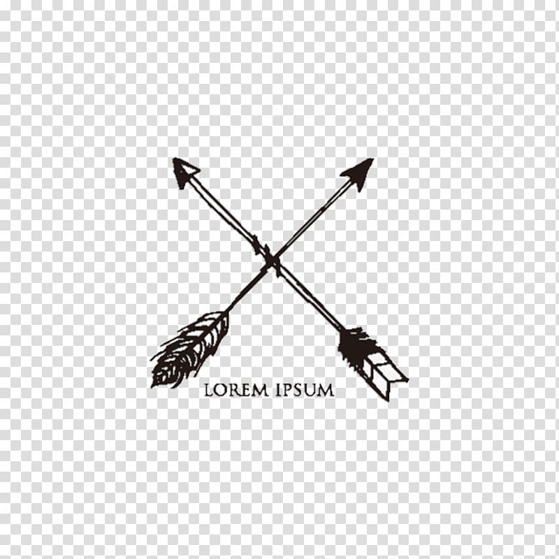 retro feather and arrow design transparent background PNG clipart