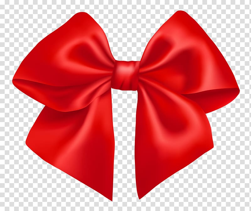 red ribbon, , Red Bow transparent background PNG clipart