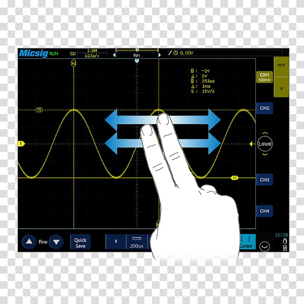 Electronics Oscilloscope Television channel Display device Bandwidth, gradient division line transparent background PNG clipart