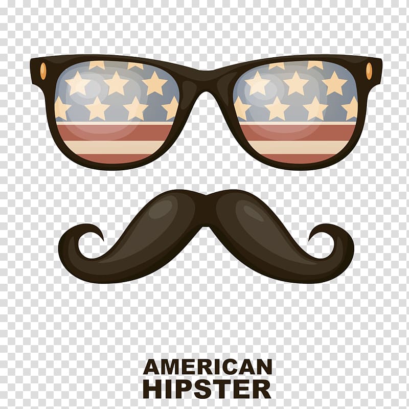 American Hipster advertisement, Moustache Fashion , Bearded material transparent background PNG clipart