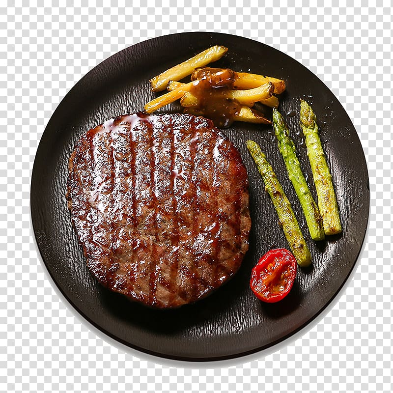 grilled steak with spices on black plate art, Beefsteak Barbecue sauce JD.com, Black pepper steak transparent background PNG clipart