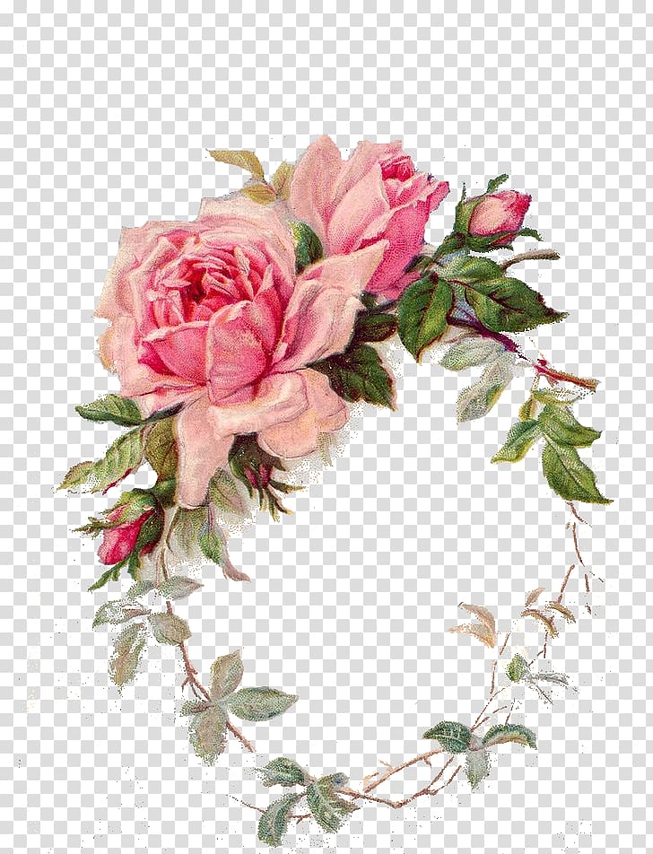 Bokmärke Paper Rose Flower, Decoupage Vintage transparent background PNG clipart