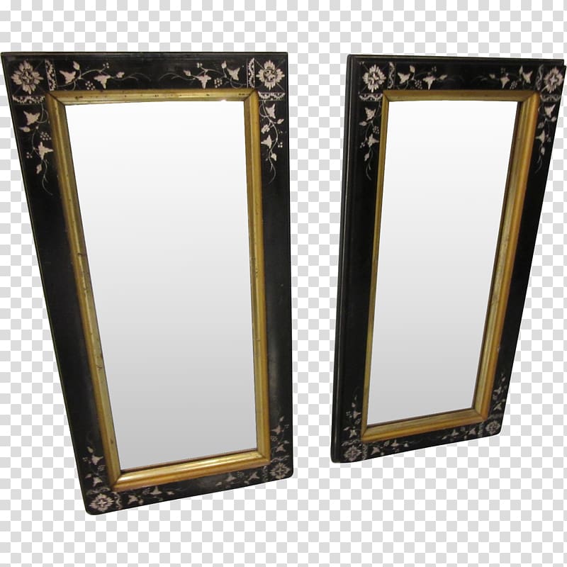 Frames Mirror Gold, mirror transparent background PNG clipart