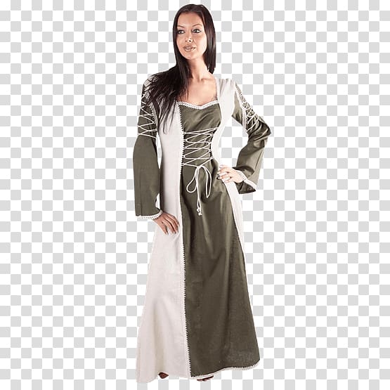Middle Ages English medieval clothing Dress Gown, medieval women transparent background PNG clipart