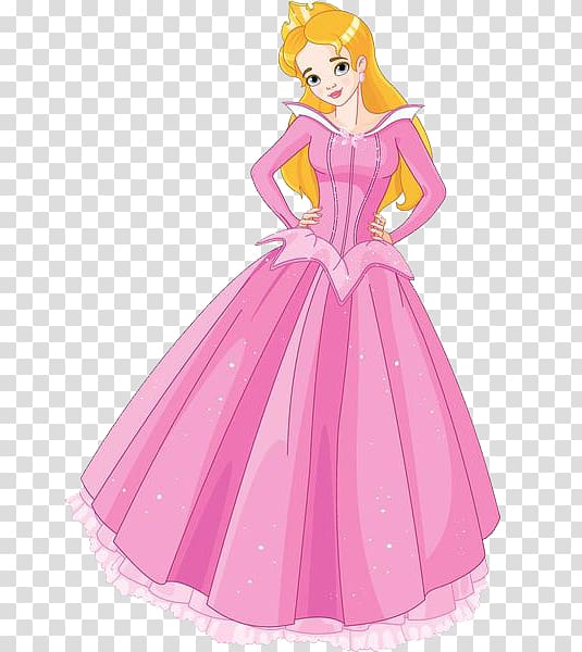 , The princess in a beautiful dress transparent background PNG clipart