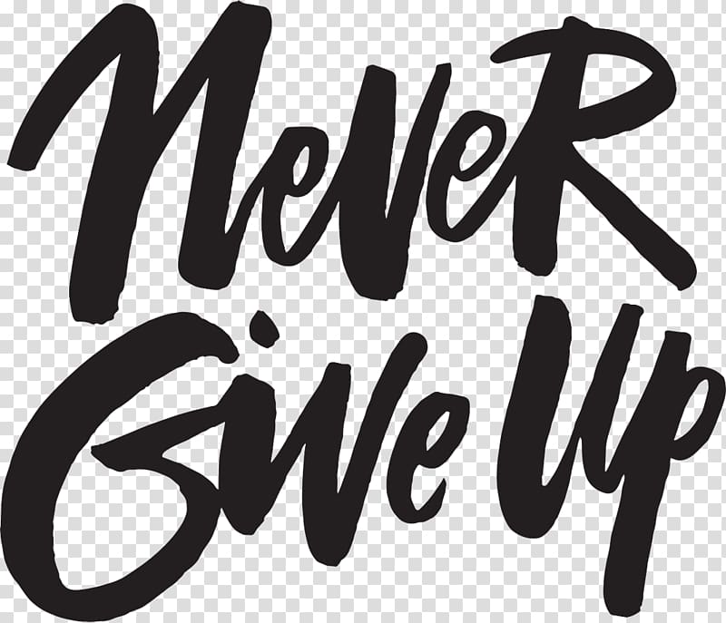 Black MyFacepot White Child Motivation, Never Give Up transparent background PNG clipart