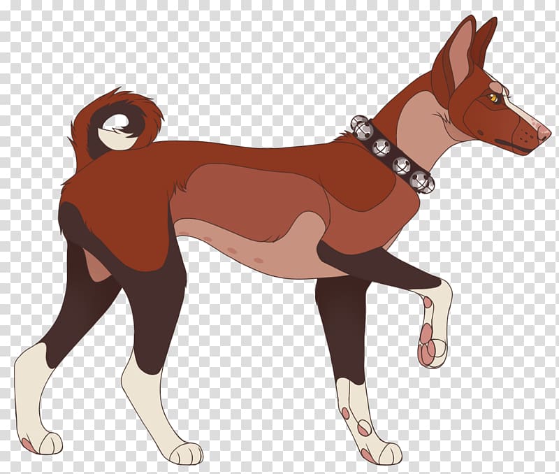 Dog breed Basenji Character Cartoon, taças transparent background PNG clipart