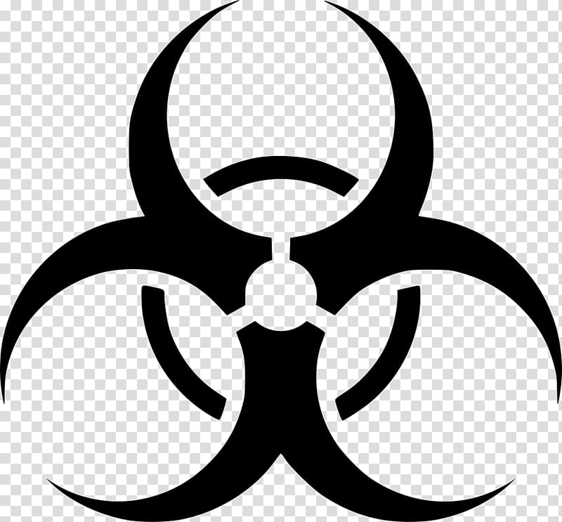 Biological hazard , biohazard symbol transparent background PNG clipart
