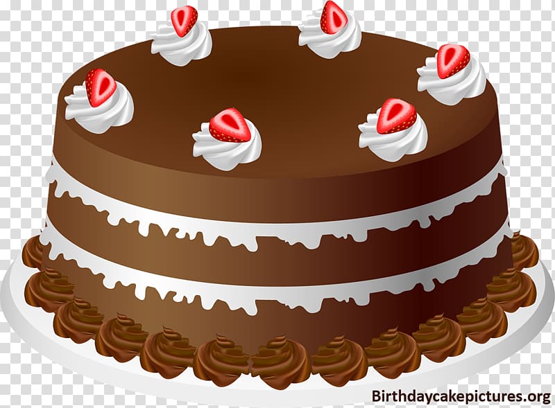 Chocolate cake Birthday cake Sponge cake Strawberry cream cake Wedding cake, German Party transparent background PNG clipart