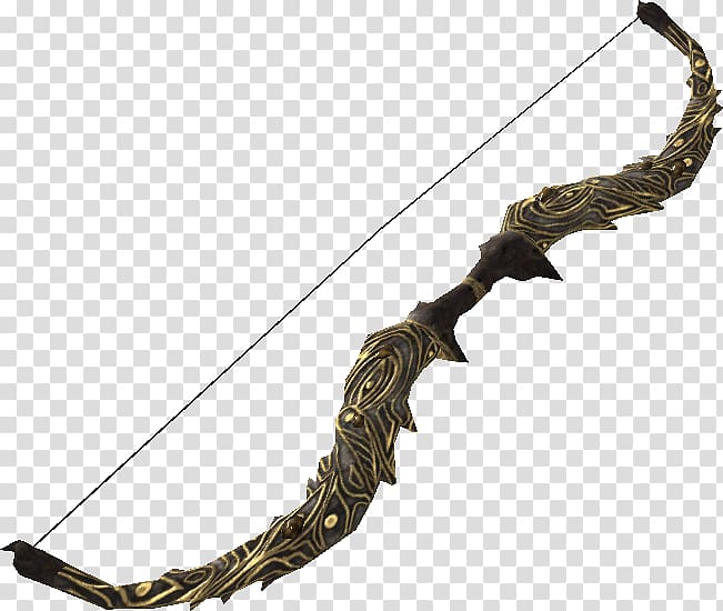 The Elder Scrolls V: Skyrim Oblivion Weapon Role-playing game Bow and arrow, ancient weapons transparent background PNG clipart