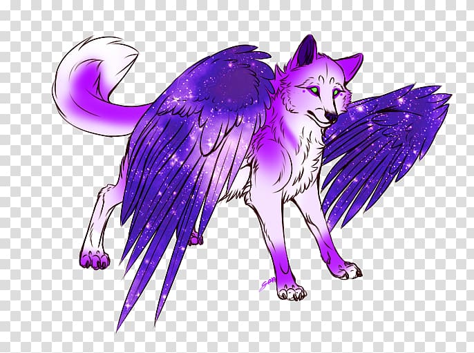 Gray wolf Pack Desktop , color wings transparent background PNG clipart