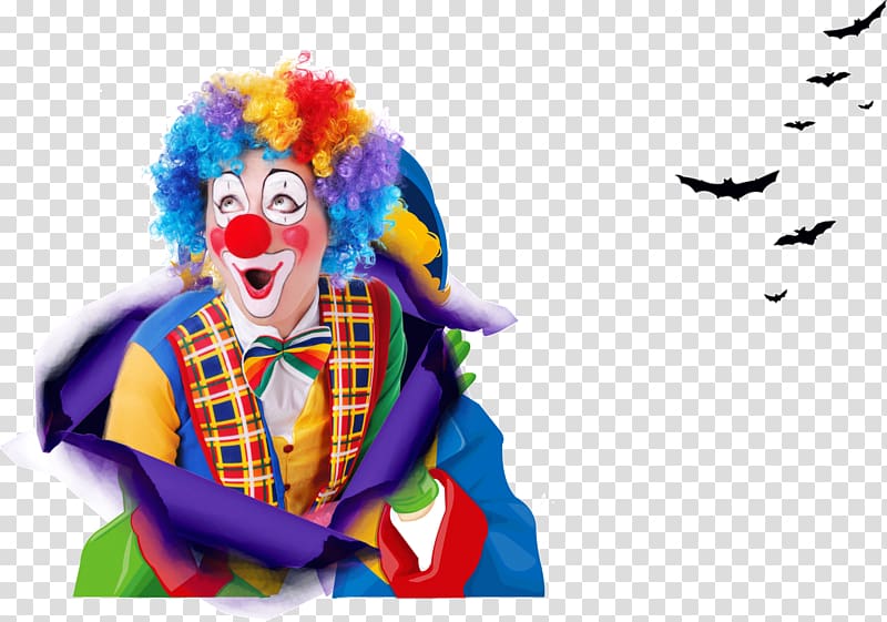 Clown Performance Circus, funny clown transparent background PNG clipart