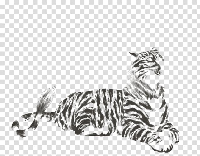 Whiskers Tiger SafeSearch Cat Lion, mottled ink transparent background PNG clipart